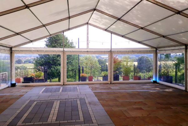 marquee with panoramic gable end