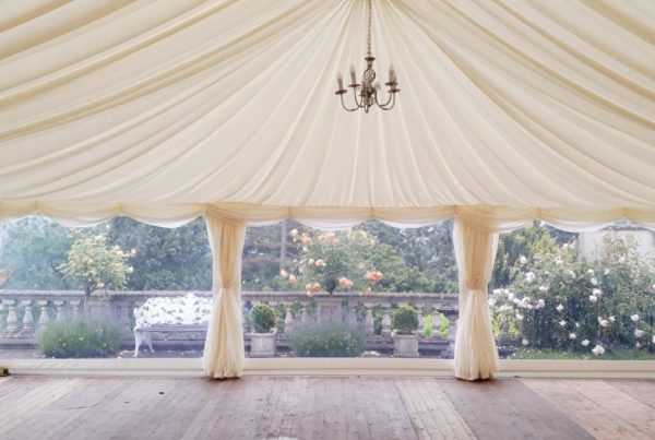 wooden floor in marquee